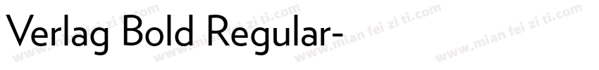 Verlag Bold Regular字体转换